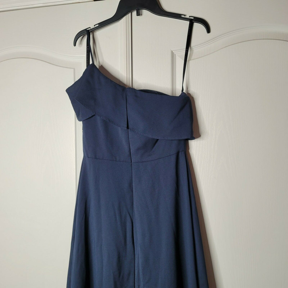 Hayley Paige Occasions Formal maxi Dress Sleeveless One-Shoulder Neckline Blue Size 6