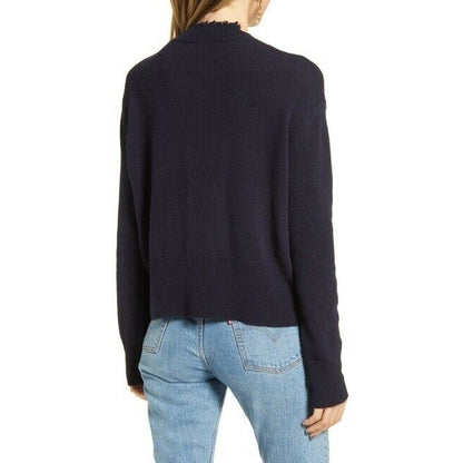 Treasure & Bond Distressed Pullover Sweater Long Sleeves Crew Neck X-Small NWT
