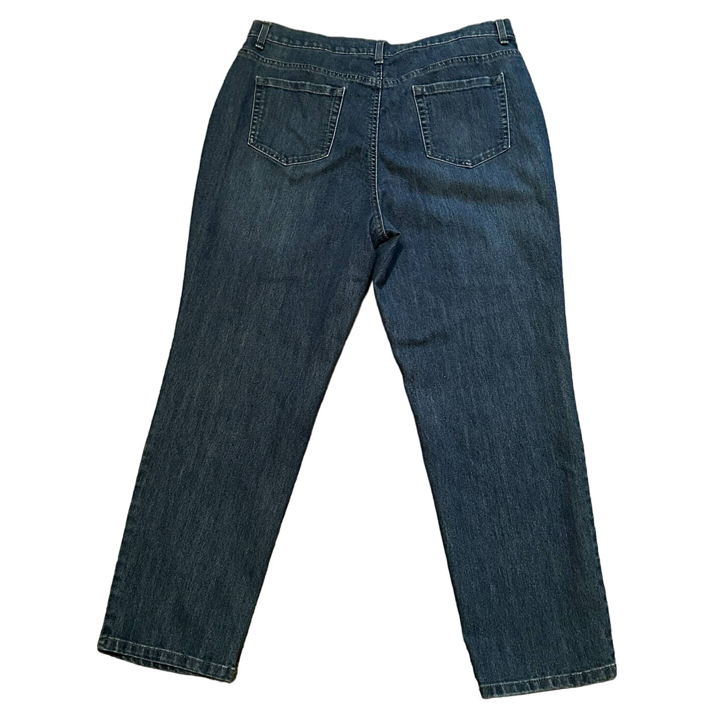 Style&co. Denim Five Pocket Straight Leg Jeans Sz 18 Short Medium Blue Wash NWT