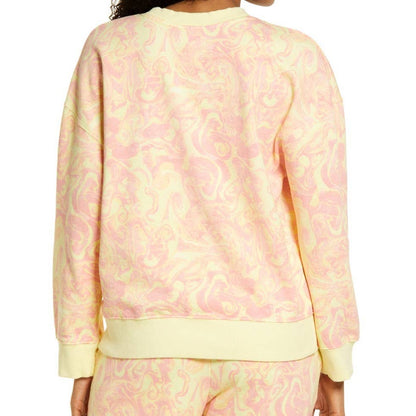 BP. Pullover Sweatshirt Long Sleeve Round Neck Yellow Spacey Size Extra Small