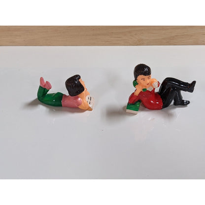 Vintage Wilton Chicago Cake Toppers Phone Call Landline Boy Girl Retro Teen Rare