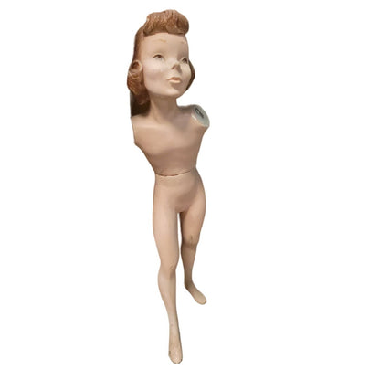 SPRITELY KID vintage GIRL mannequin with stand NO Arms 40's Victory roll Hairdo