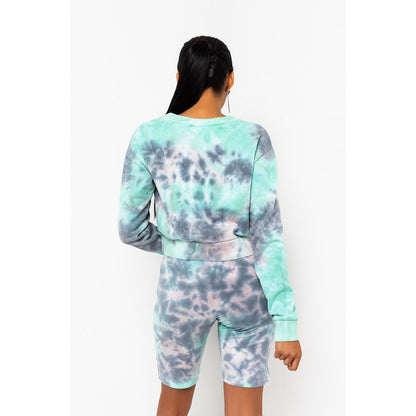 Kappa NWT Pink Frost Grey Authentic Amble Crop Sweatshirt Size Large