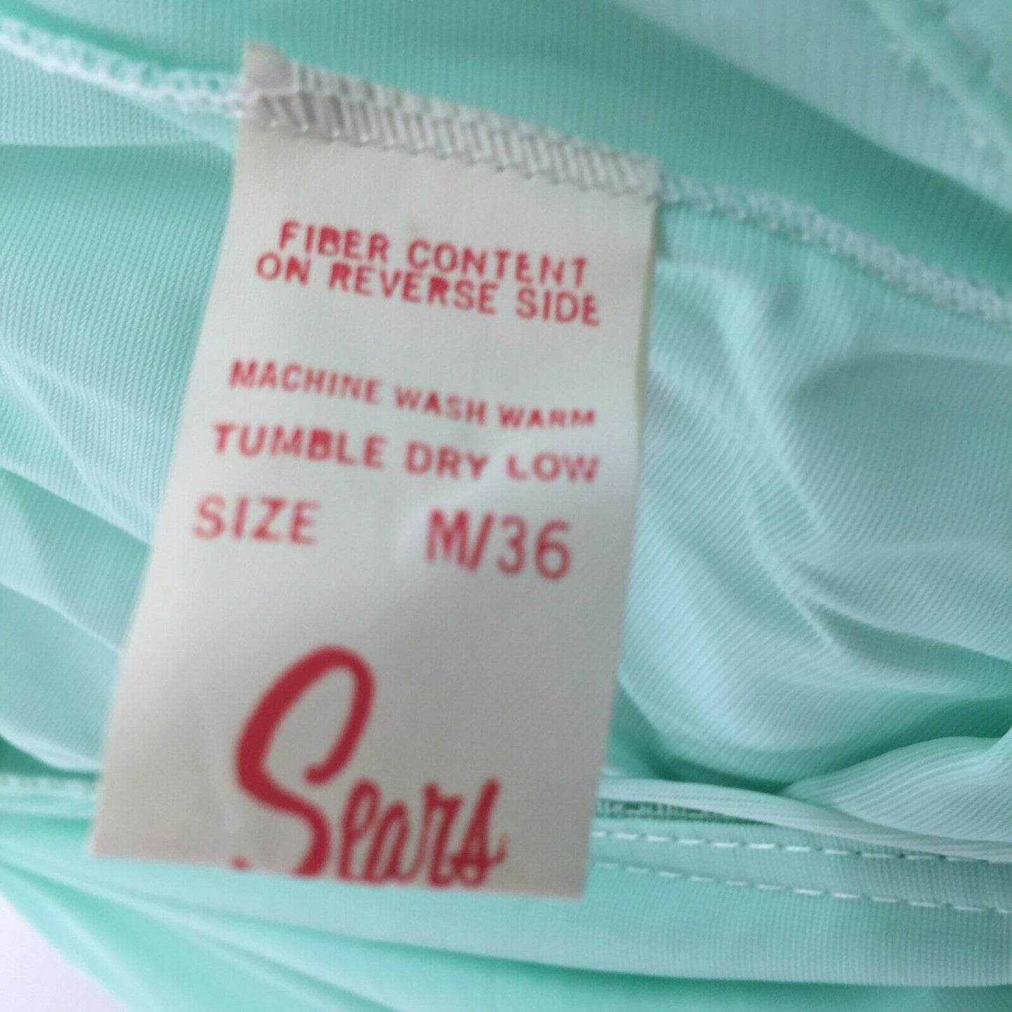 Sears VINTAGE 2 Pc. Set Pajama Size Medium Button Front Top Elastic Waist Pant