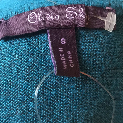 Olivia Sky NWT Blue Button Down Tie Front Cardigan Sweater Size Small