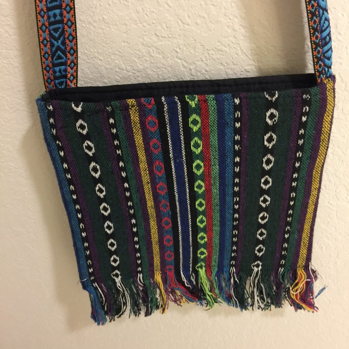Sling Bag Fringe Beaded Tribal Hippie Boho Bag Crossbody Embroidery Vintage