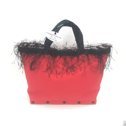 Liz Claiborne Hand Bag & Shoulder Bag Purse Fringe Red/Black