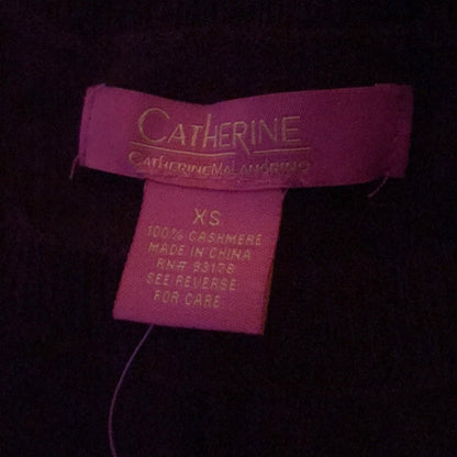 Catherine Malandrino Cashmere CrewNeck Sweater XS Burgundy Long Sleeve NEW