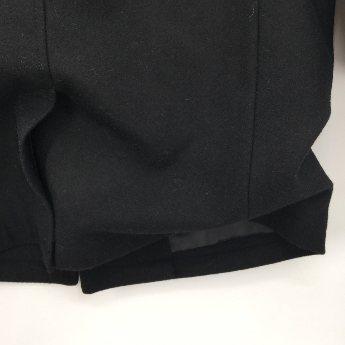 Cole Haan Winter Wool Blend Coat Long Sleeve Slit Back PeaCoat Black Size Medium