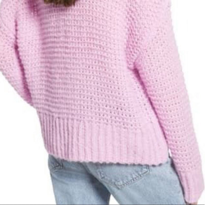 Chelsea28 Purple Crewneck Knit Sweater purple ish pink XXS oversized