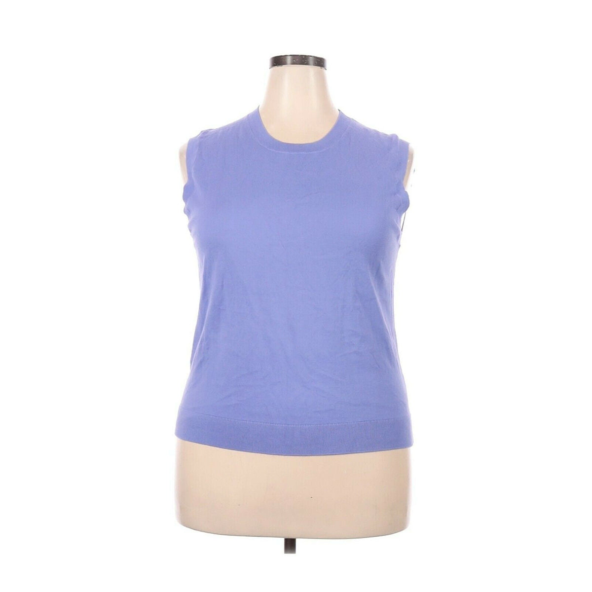 J. Crew Classic Sleeveless Pullover Sweater Crew Neck Purple Vest Tank Size XXL