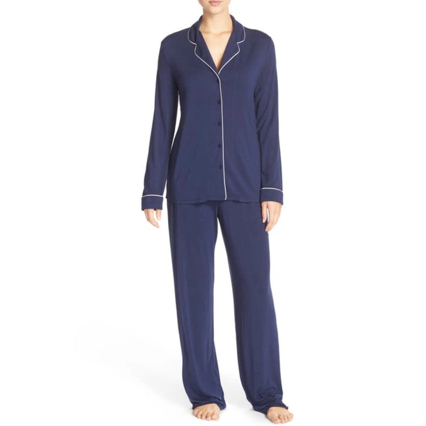NORDSTROM Moonlight Pajamas Navy Peacoat  Pajamas PJs LARGE Long Sleeve Pants