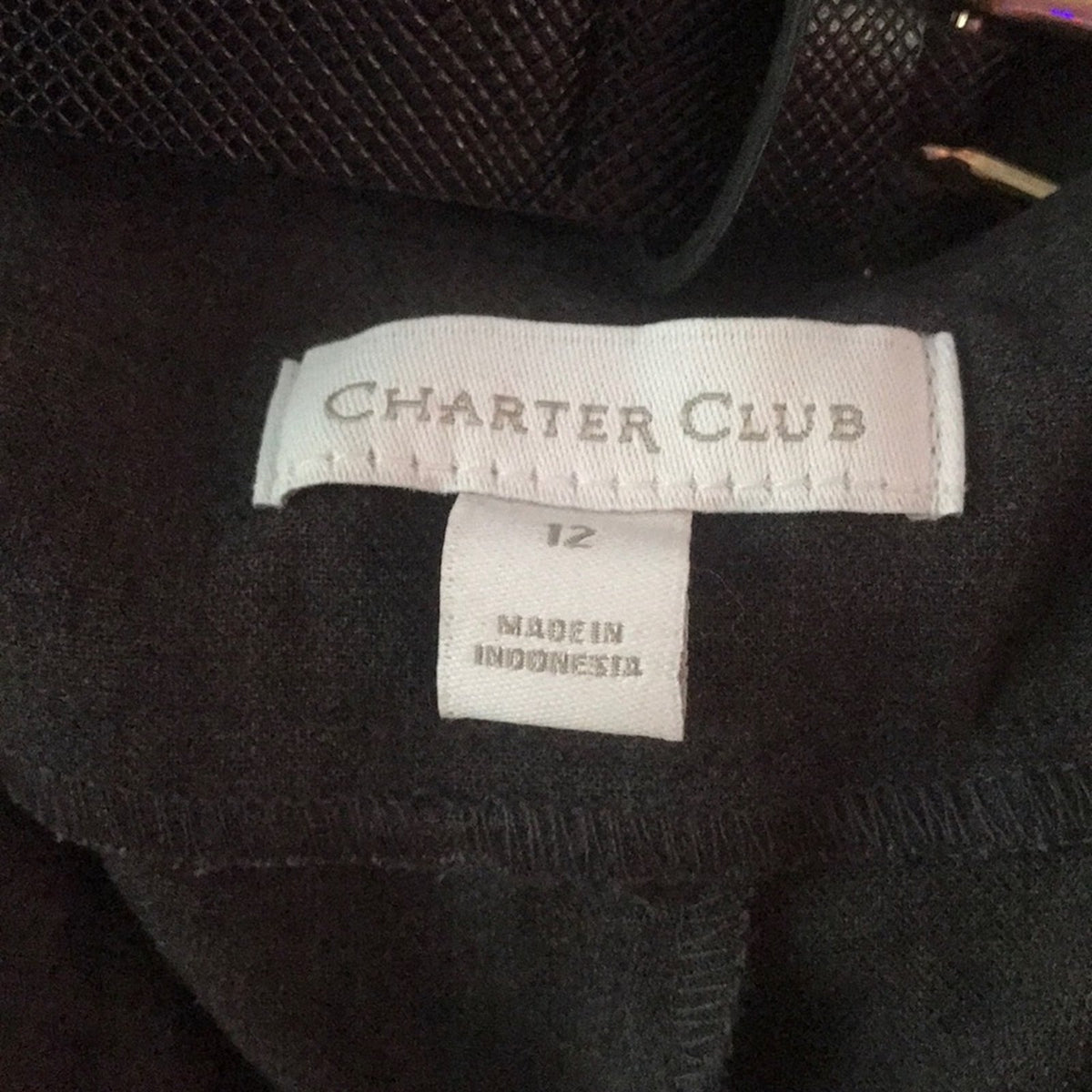 Charter Club NEW Gray Belted Heather Pants Size 12