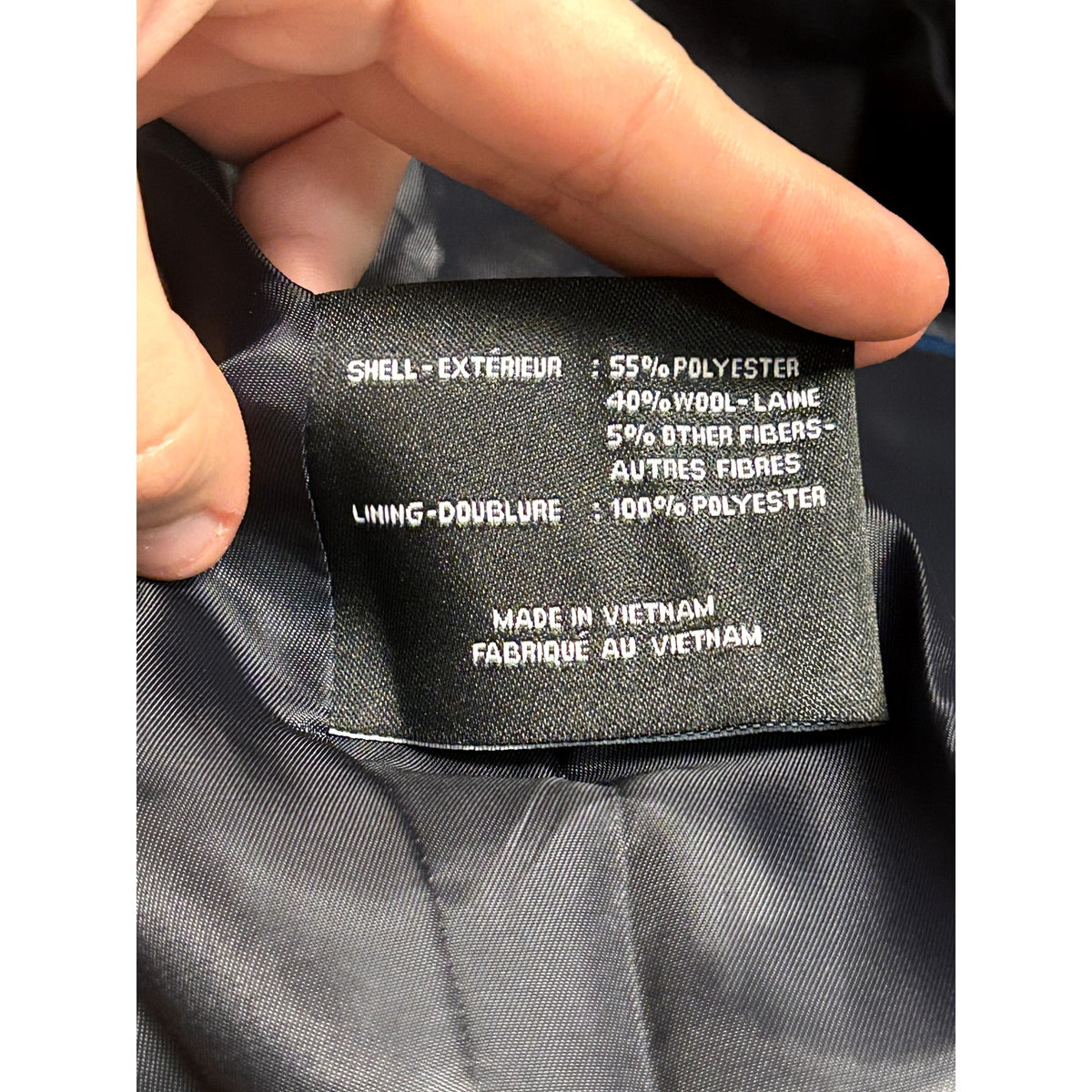 DKNY NWT Men’s “Derron” All Weather Parka Coat Navy Basket Weave 42R