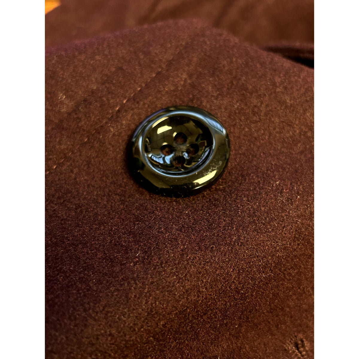 Anne Klein NWT Merlot Double Breasted Peacoat Jacket Size Small Wine 6 button