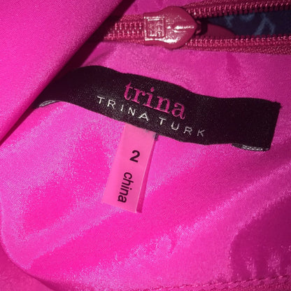 Trina Turk Pink Honor Keyhole Cutout Sheath Dress Size 2