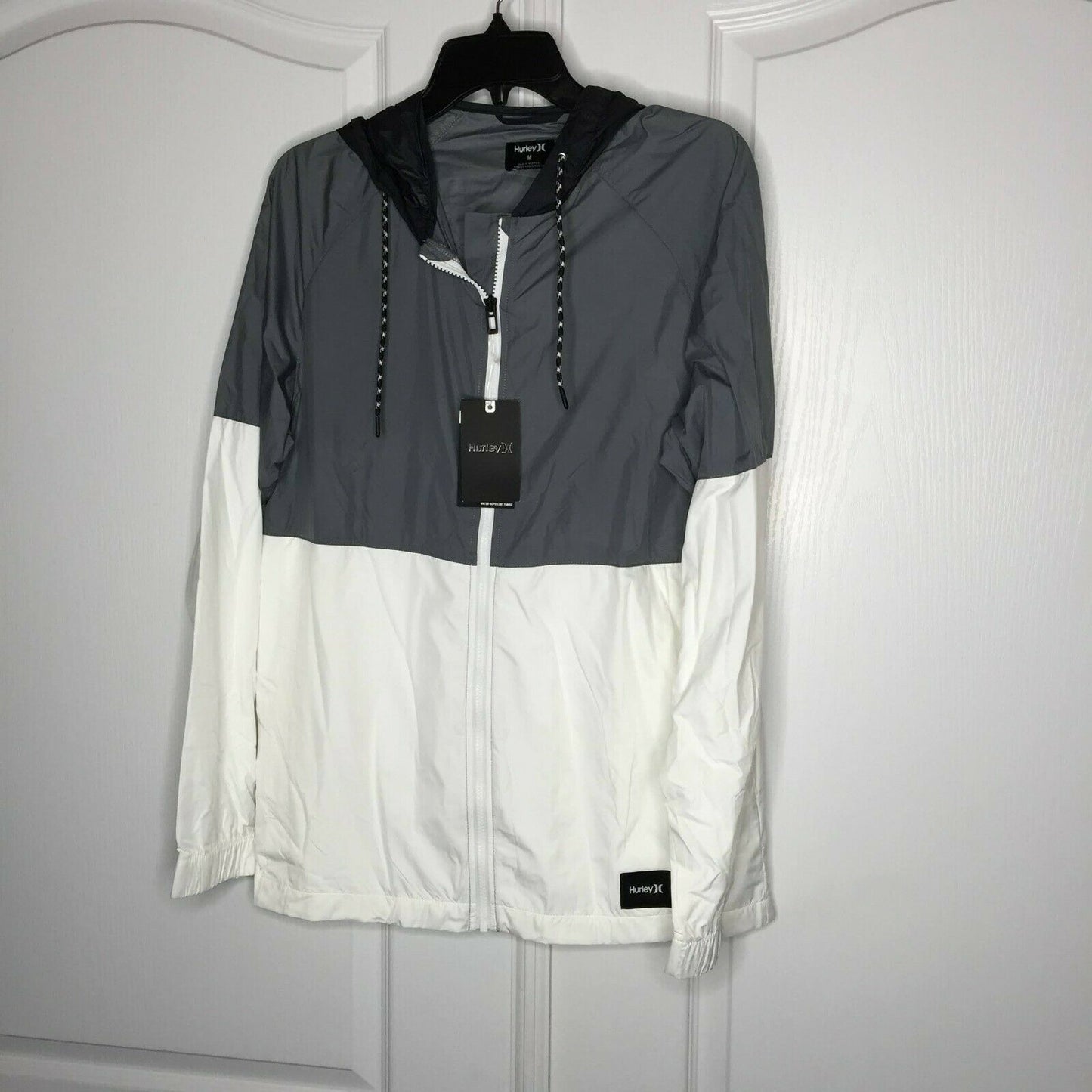 Hurley Pistol River Full-Zip Hooded Jacket Long Sleeves Front Zip Closure Medium