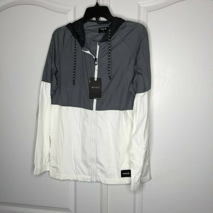 Hurley Pistol River Full-Zip Hooded Jacket Long Sleeves Front Zip Closure Medium