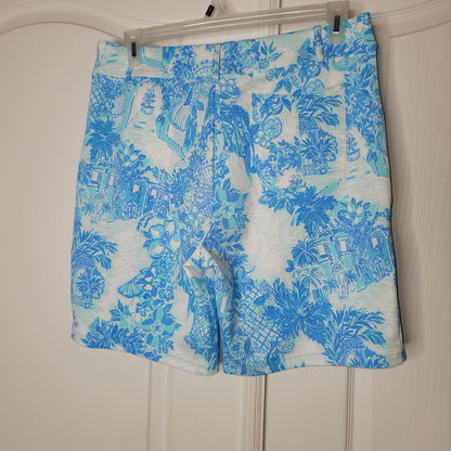 Lilly Pulitzer Bettina Shorts SPF 50 Toile Me About It Size 14 Athletic Stretch