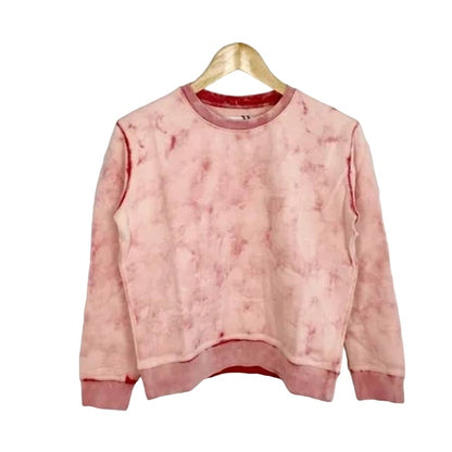 Vigoss Acid Wash Cotton Sweatshirt Extra Small/XS Peach NEW Long Sleeve Crew