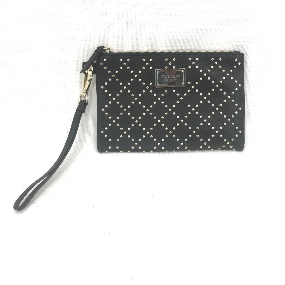 Victoria's Secret Women's Studded Clutches HandBag wristlet Black Size One