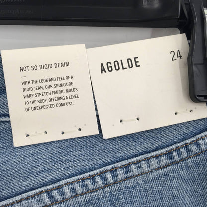 AGOLDE adriano goldschmied distressed acid wash skinny jeans 30 regular FRAYED