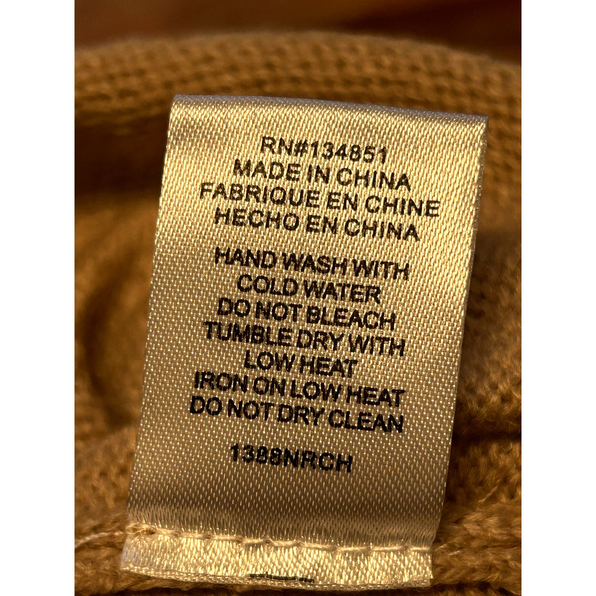 WAYF NWT Camel Tan Puff Long Sleeve Sweater Dress Size Small