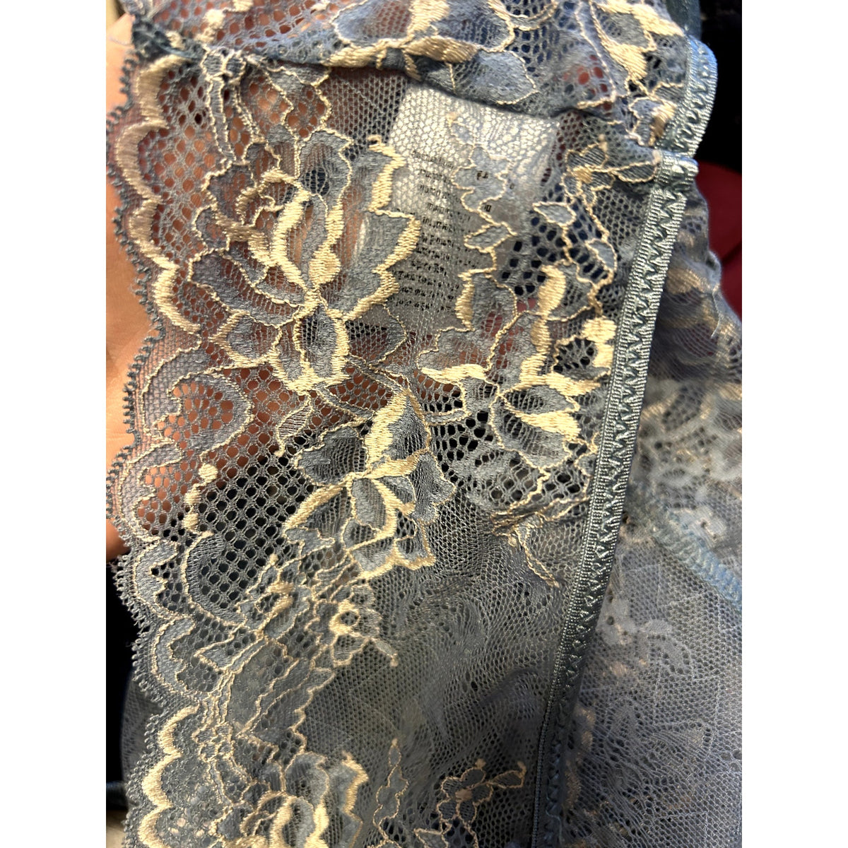 In Bloom By Jonquil NWT Floral Lace Teddy Starfall Blue Size Large