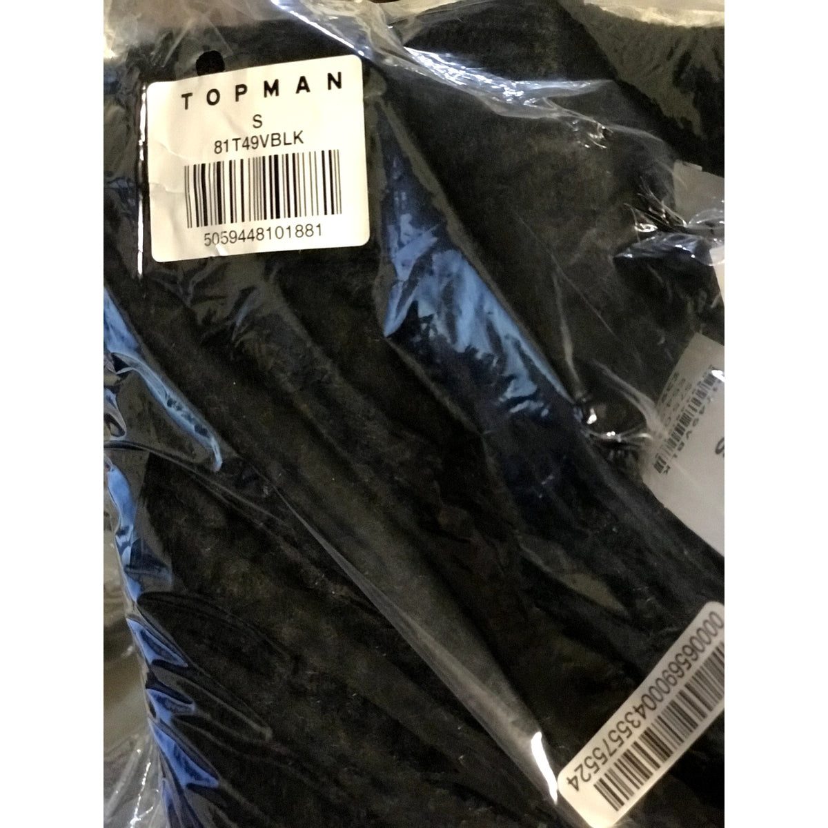 Topman NWT Black Boucle Crewneck Sweater Size Small