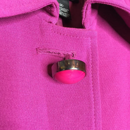 Focus Jacket Coat 3 LARGE Buttons 3/4 Sleeve VINTAGE Purple Sz 12 Big Cuffs