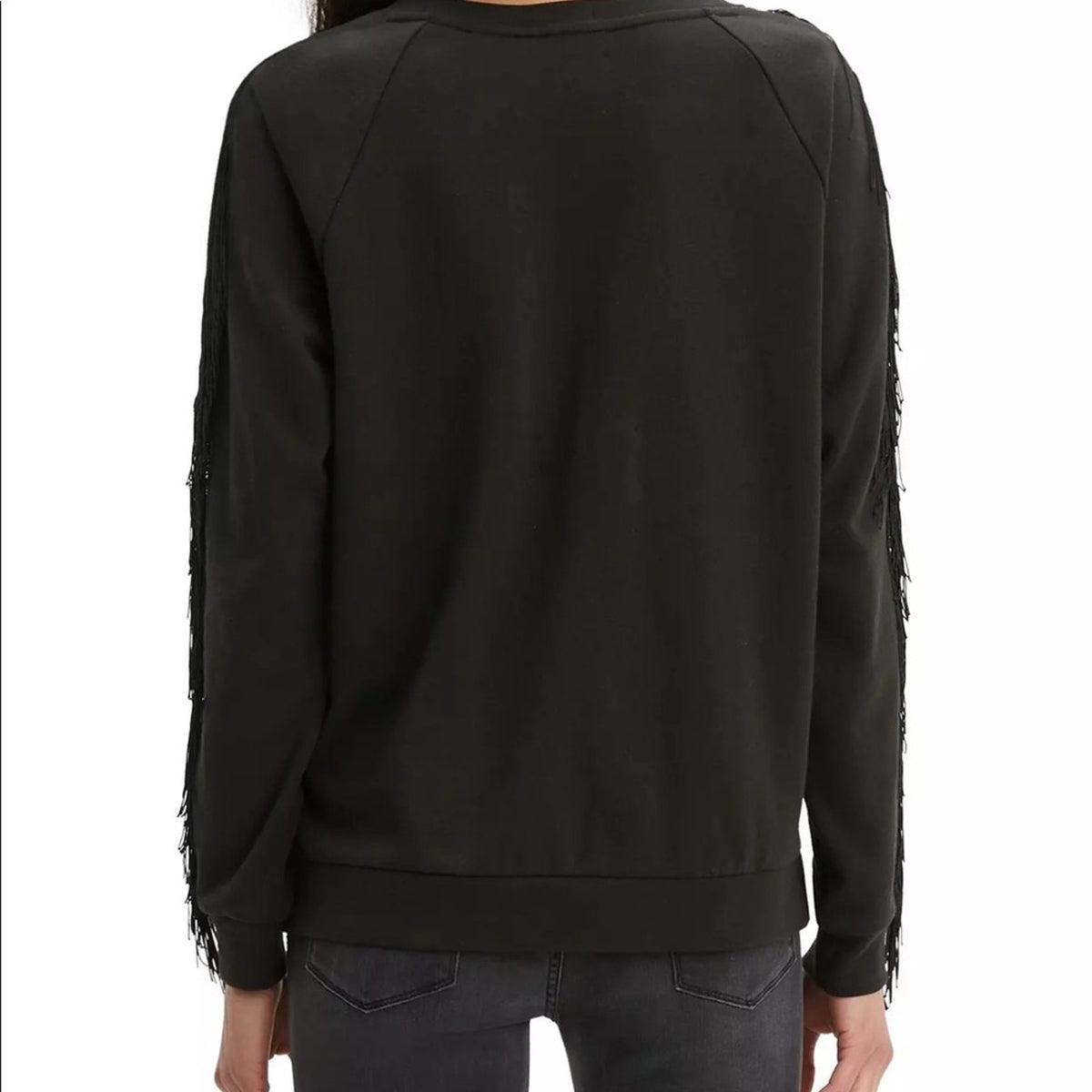 Levi’s Black Fringed Crewneck Sweatshirt Size 2X