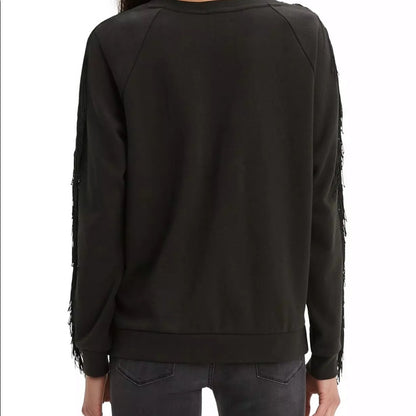 Levi’s Black Fringed Crewneck Sweatshirt Size 2X