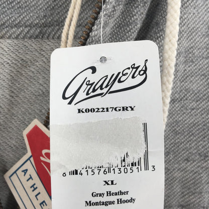Grayers Athletics Sweatshirt Hoodie Long Sleeve Solid Grey Heather Size X-Large