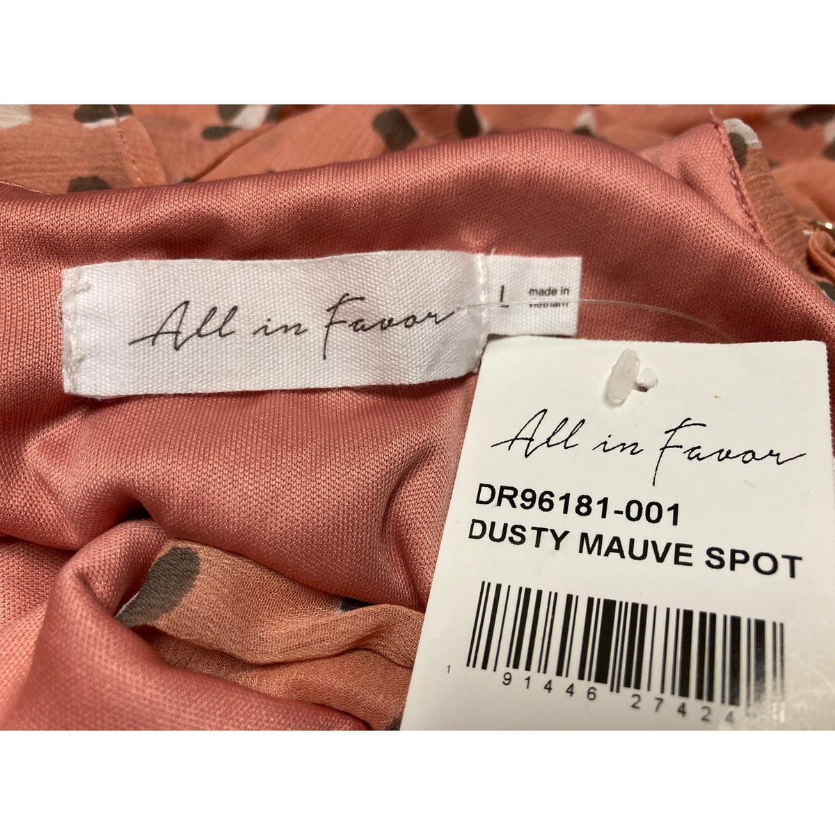 All in Favor Ruched Tank Mini dress Sweetheart Neck Polka Dot Pink Large NEW