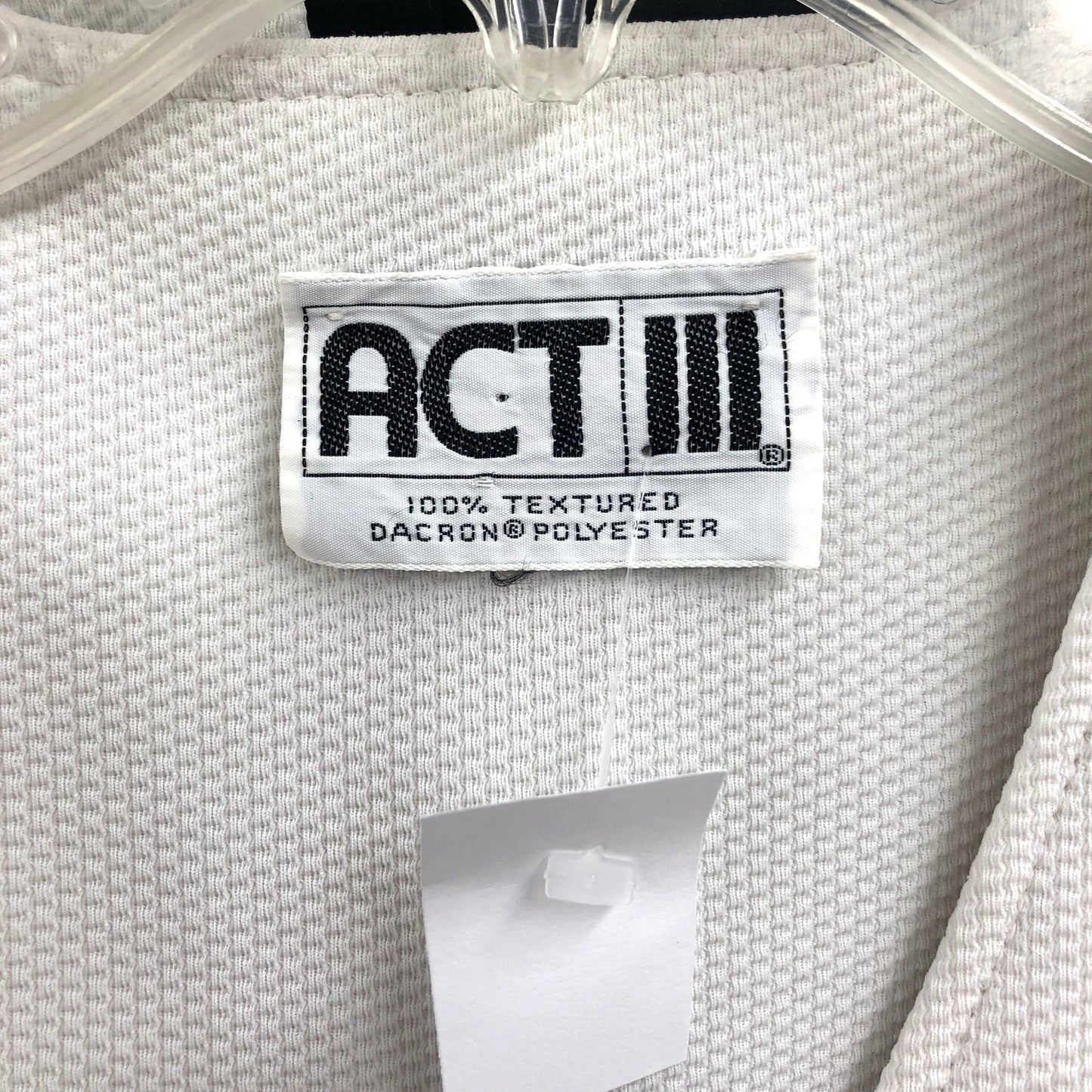 Act III Vintage White Polyester 3Piece Suit Pants Jacket Vest Combo Med/Large