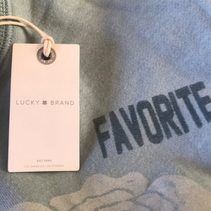 Lucky Brand Rose Logo Fleece Lined Sweatshirt XS Long Sleeve Graphic Shirt Layer