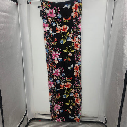 International Concepts Women's Nature Fringe Pashmina Scarf Floral Black OS NWT