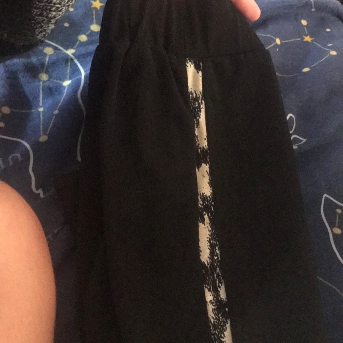International Concepts Black Joggers Animal Print