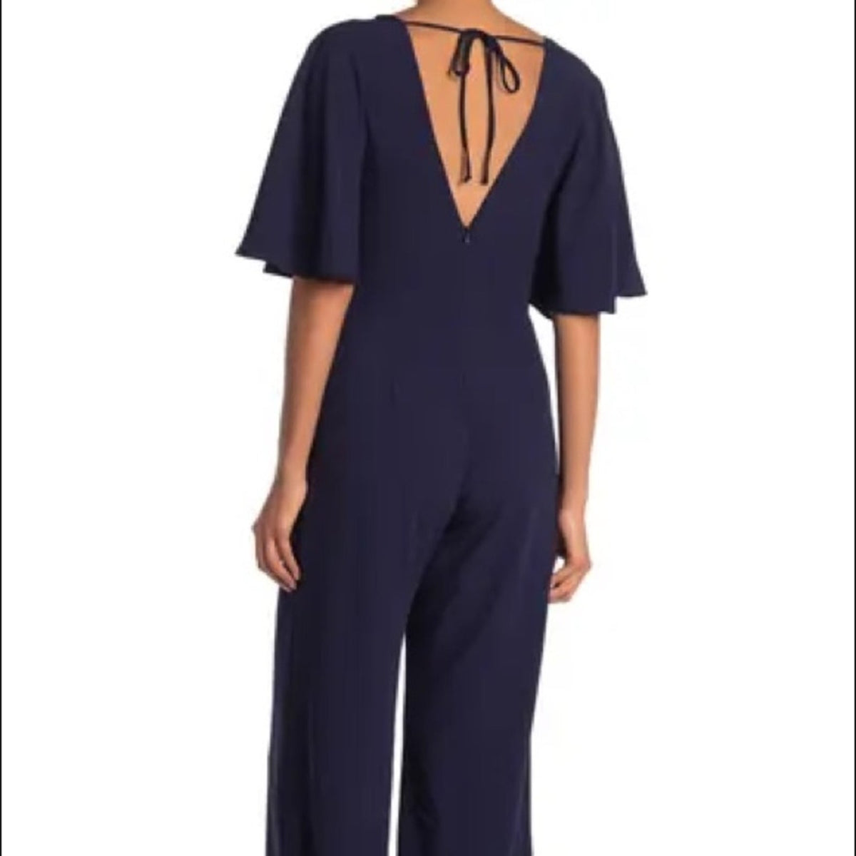 Marina NEW Black V Neck Dolman Sleeve Jumpsuit Size 10