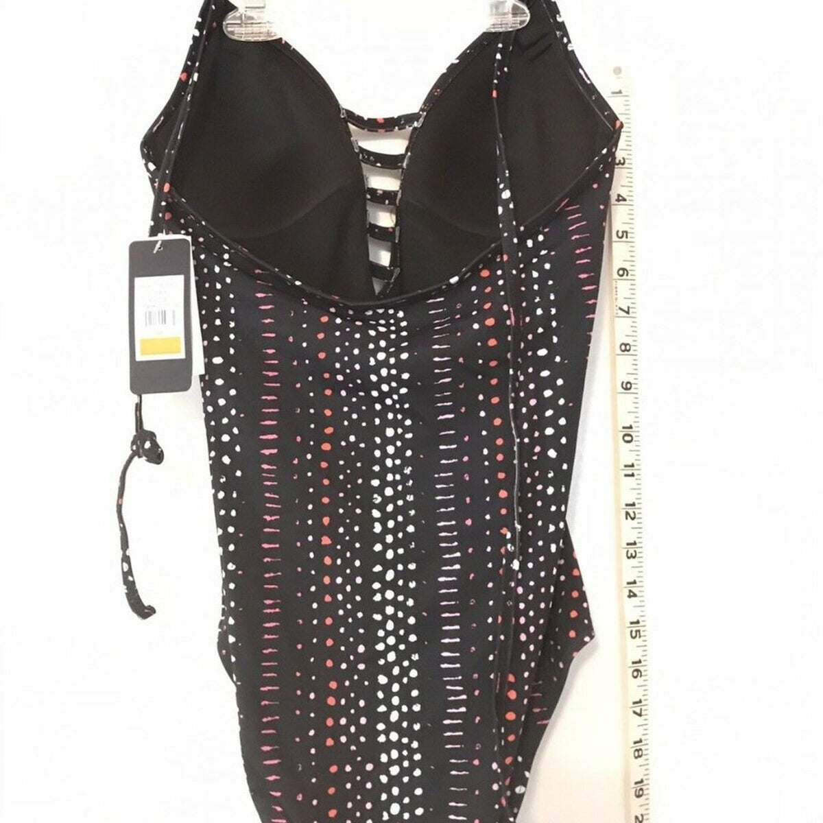 Rachel Roy Halter Spotted Padded One Piece Swim Size Small