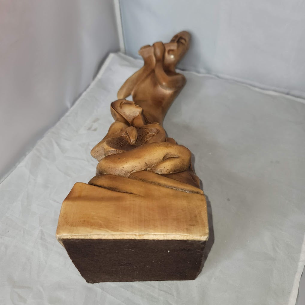 Esco Products 1962 by Stanza Male Female Statue Mid Century Lyre Flute Musicians