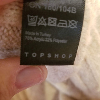 NWT Topshop Long Cardigan Open Front Long Sleeves Oversized Light Brown XL