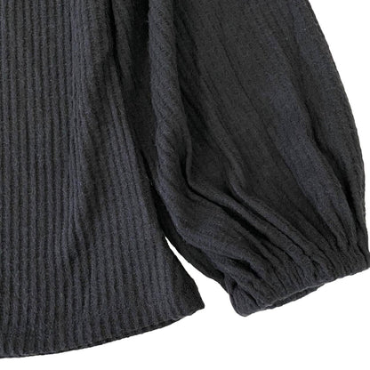 Lulus Jack of All Trades Cutout Back Waffle Sweater XS/Extra Small Black NWT USA
