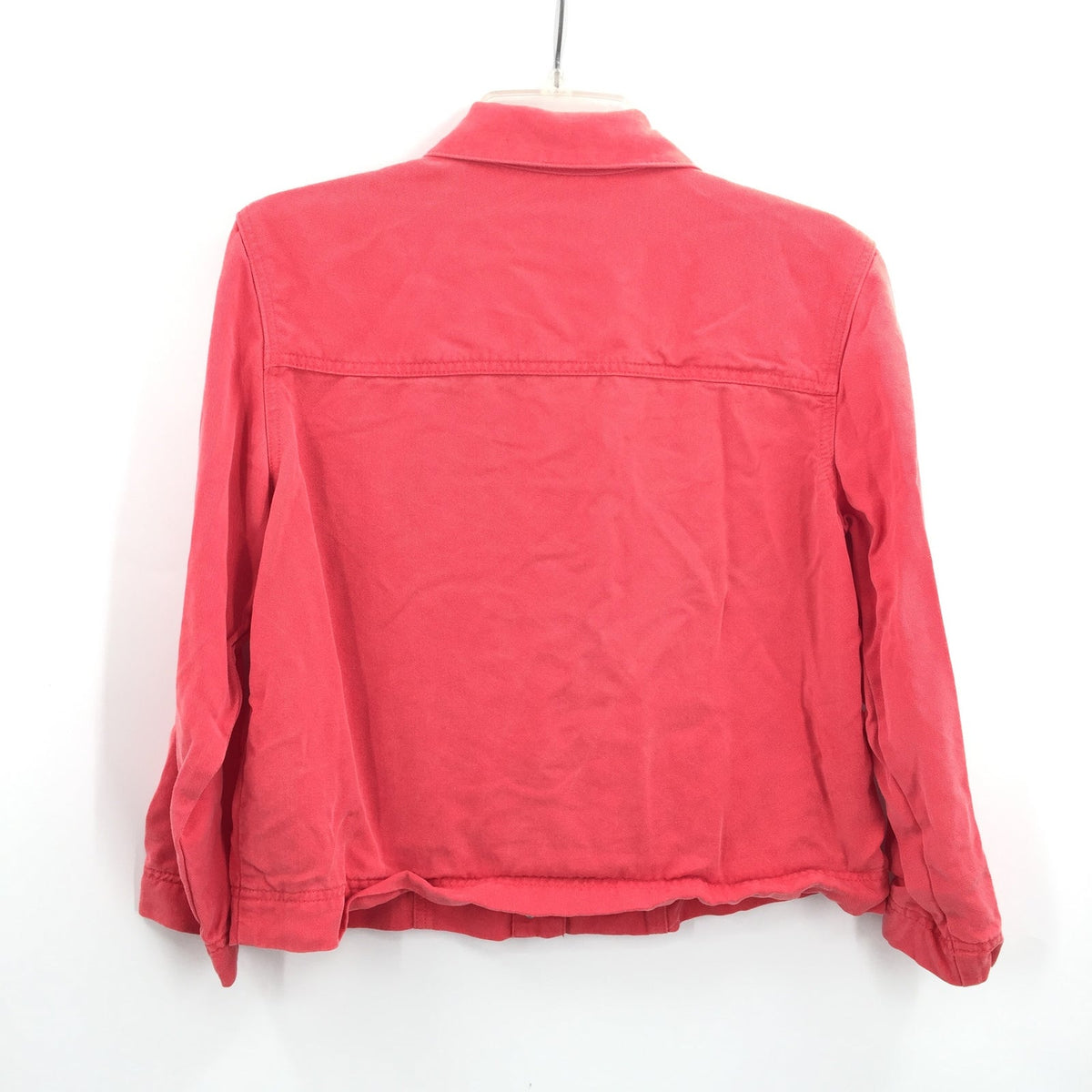 Coldwater Creek Button Up Jacket Long Sleeves Coral red Small Petite Women's