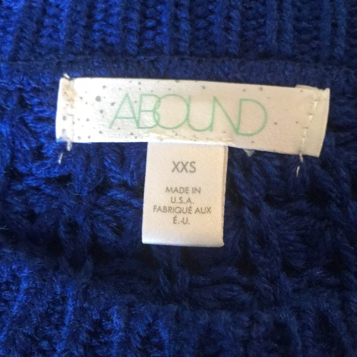 Abound NWT Textured Blouson long Sleeve knit blue clematis Sweater XXSmall