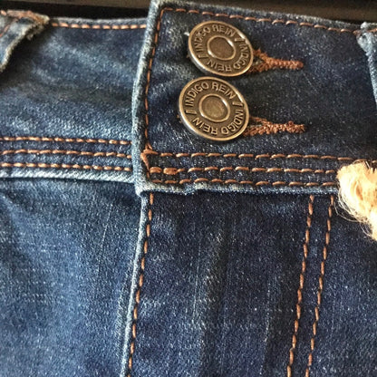 Índigo Rein Juniors Roll Cuff Skinny Blue Jeans Size 3/26WX27L