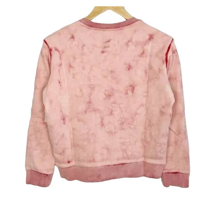 Vigoss Acid Wash Cotton Sweatshirt Extra Small/XS Peach NEW Long Sleeve Crew