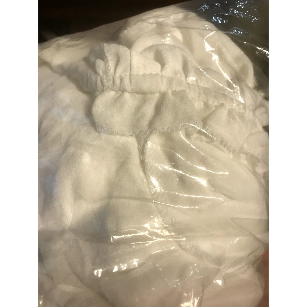 Style & Co NWT Women's Crinkle Flutter-Sleeve Top Blouse Bright White X-Large