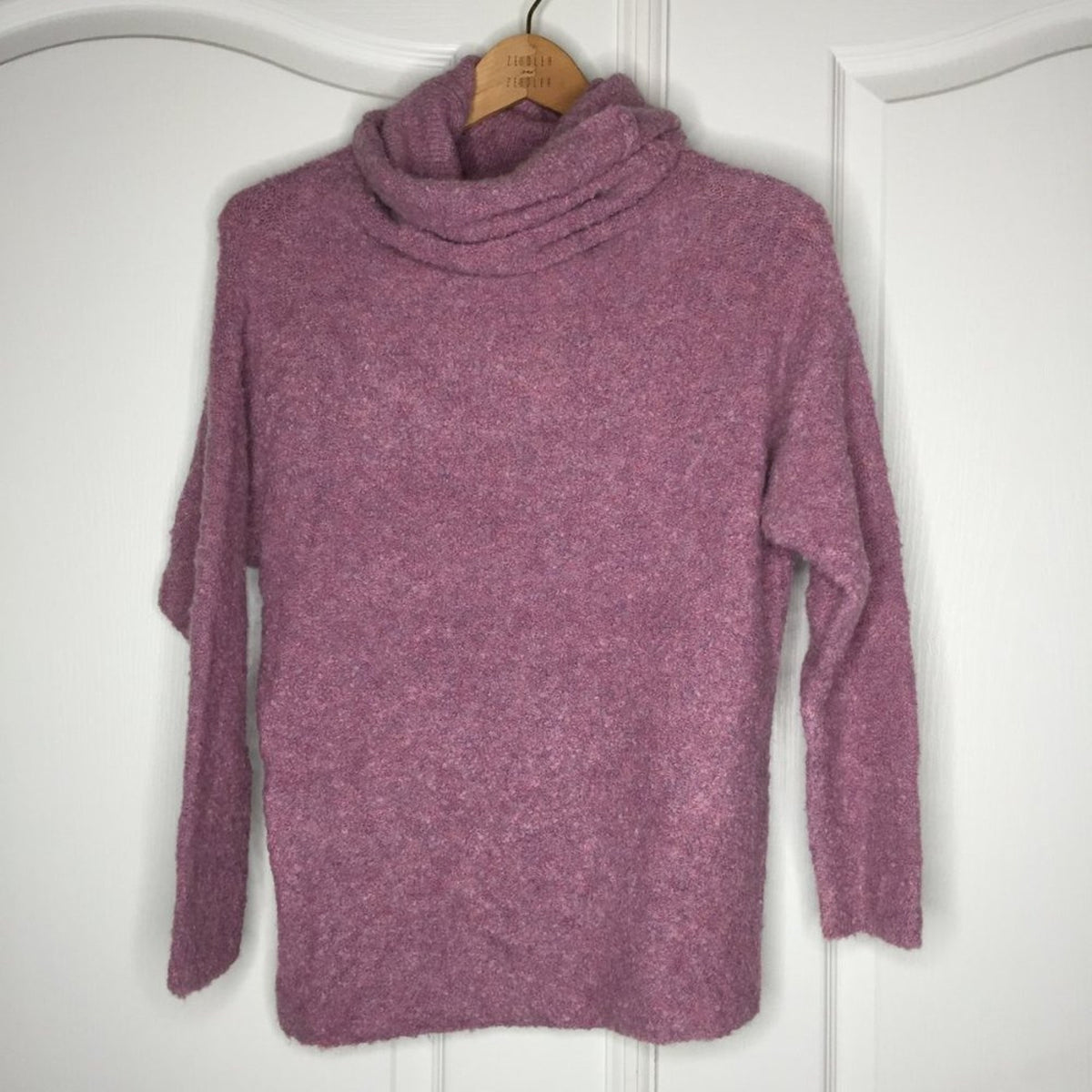 Catherine Malandrino Cozy Knit Turtleneck Sweater Size XS Extra Small Purple