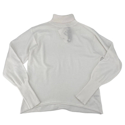 Leith NWT Raw Edge Roll Hem Turtleneck Pullover Sweater Size 2X Ivory NWT